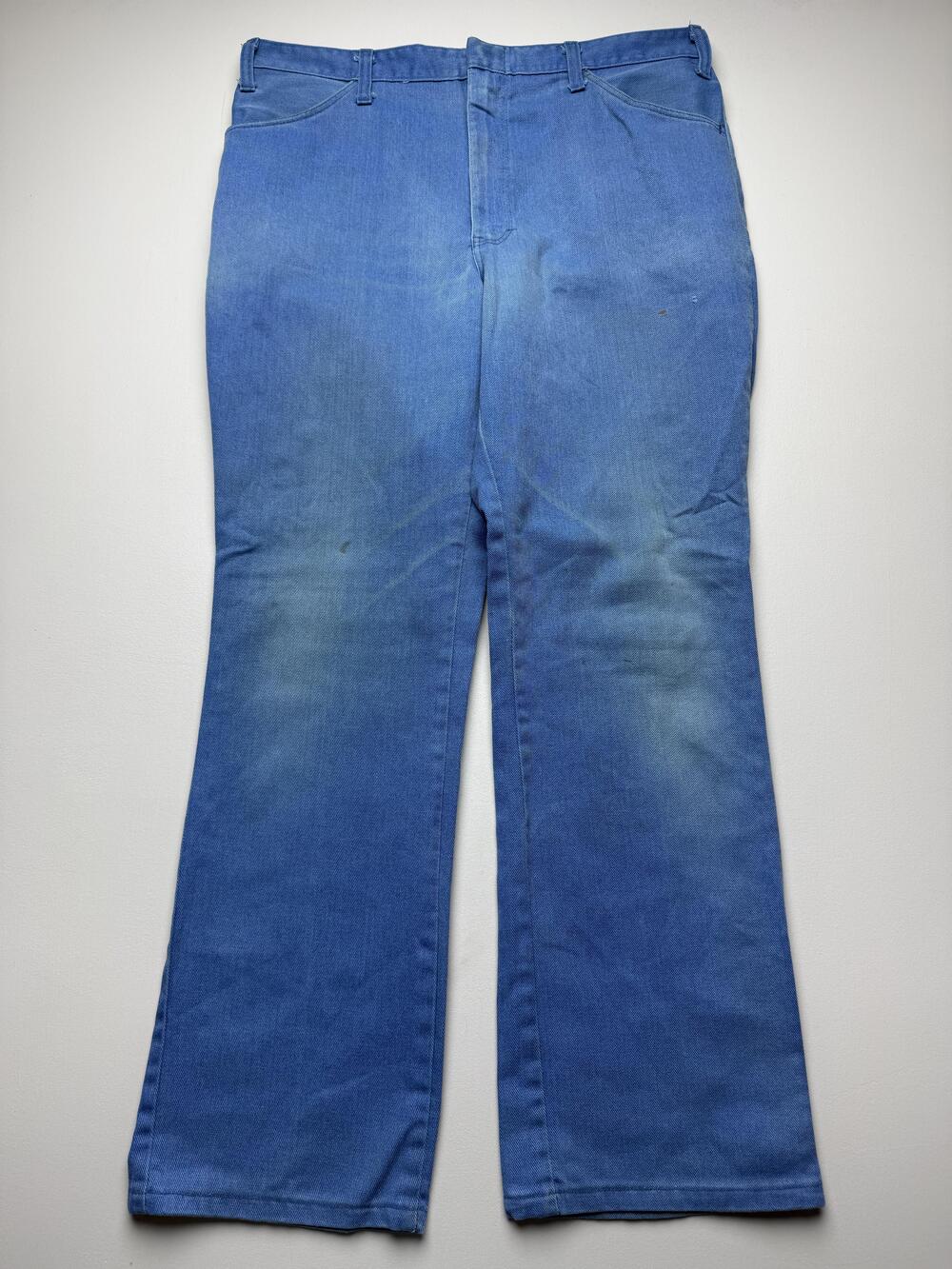 Dickies Pants Mens 38x31 Blue Denim Chino Relaxed Fit Workwear Utility Casual